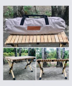 bàn gỗ cắm trại xếp gọn