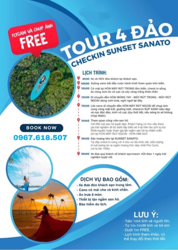 Tour 4 đảo Phú Quốc: Review, Kinh nghiệm, Lịch Trình, Giá Vé, Ai không nên đi?